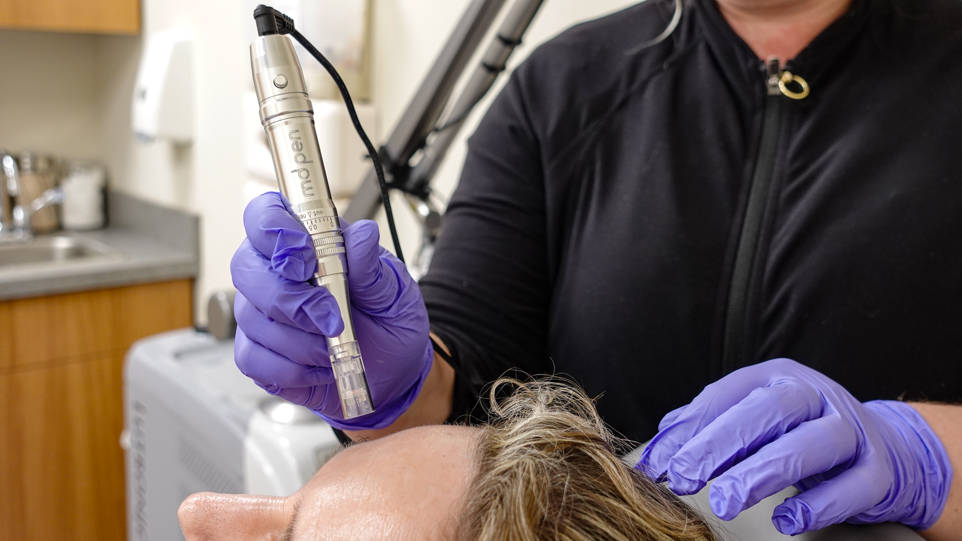  </p>
<p>Microneedling is a minimally invasive skin rejuvenation treatment that stimulates the skin’s natural healing process to promote collagen and elastin production. By creating tiny micro-channels in the skin, microneedling encourages cellular renewal and improves overall skin texture, tone, and firmness.</p>
<p>A series of treatments may be recommended to achieve optimal results, depending on your individual skin concerns and goals.